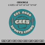Ceescircle Embroidery File 6 sizes