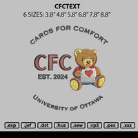 Cfctext Embroidery File 6 sizes