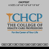 Chcptext Embroidery File 6 sizes