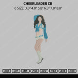 Cheerleader CB Embroidery File 6 sizes