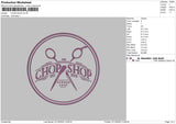 Chop Shop Embroidery File 5 sizes