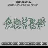 Xmas Bears 24 Embroidery File 6 sizes