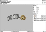 Chulo Dog Embroidery File 6 sizes