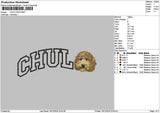 Chulo Dog Embroidery File 6 sizes