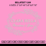 Bellatext 1209 Embroidery File 6 sizes