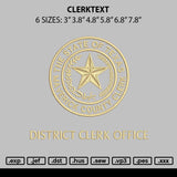 Clerktext Embroidery File 6 sizes