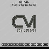 CM Logo Embroidery File 5 sizes