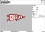 Cobrastext Embroidery File 6 sizes