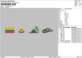 Flag 1712g Embroidery File 6 sizes