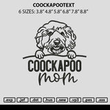Cookapootext Embroidery File 6 sizes