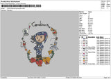 Coraline0112 Embroidery File 6 sizes