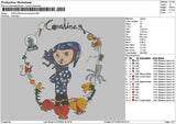 Coraline0112 Embroidery File 6 sizes