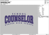 Cunselortext Embroidery File 6 sizes