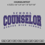 Cunselortext Embroidery File 6 sizes