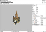 Couple In Castle Embroidery File 5 sizes