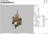 Couple In Castle Embroidery File 5 sizes
