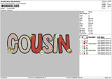 Cousintext 2109 Embroidery File 6 sizes
