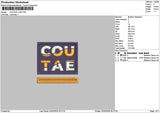 Coutaetext 01 02 Embroidery 2 Files