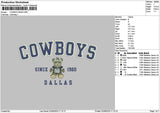 Cowboystext 0209 Embroidery File 6 sizes
