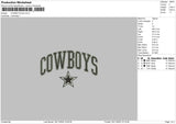 Cowboys Star Embroidery File 6 sizes