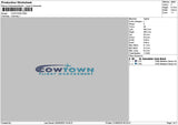 Cowtowntext Embroidery File 6 sizes