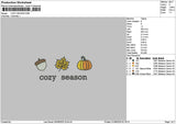 Cozytext Leaf Embroidery File 6 sizes