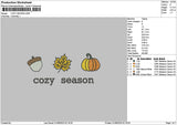 Cozytext Leaf Embroidery File 6 sizes