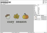 Cozytext Leaf Embroidery File 6 sizes