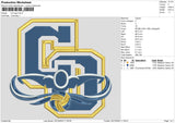 CO Logo Embroidery File 6 sizes