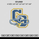 CO Logo Embroidery File 6 sizes