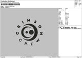 Crimsontext Embroidery File 6 sizes