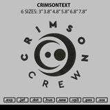 Crimsontext Embroidery File 6 sizes