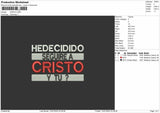 CRISTO Embroidery File Design