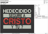 CRISTO Embroidery File Design