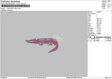 Crocodile 01 Embroidery File 6 sizes