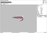 Crocodile 01 Embroidery File 6 sizes