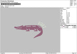 Crocodile 01 Embroidery File 6 sizes