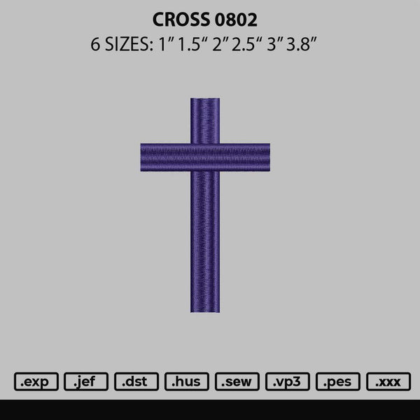 Cross 0802 Embroidery File 6 sizes