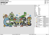 Cruzetext Embroidery File 6 sizes