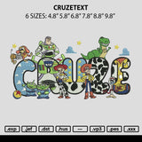 Cruzetext Embroidery File 6 sizes