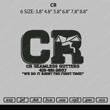 CR Embroidery File 6 sizes