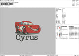 Cyrus Embroidery File 6 sizes