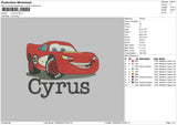 Cyrus Embroidery File 6 sizes