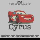 Cyrus Embroidery File 6 sizes