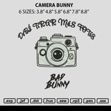 Camera Bunny Embroidery File 6 sizes