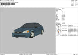 Car V51 Embroidery File 6 sizes
