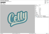 Celly Embroidery File 5 sizes