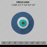 Circle Logo Embroidery File 5 sizes