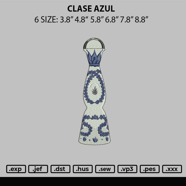 Clase Azul Embroidery File 6 sizes