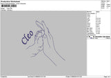 Cleotext Embroidery File 6 sizes